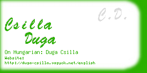 csilla duga business card